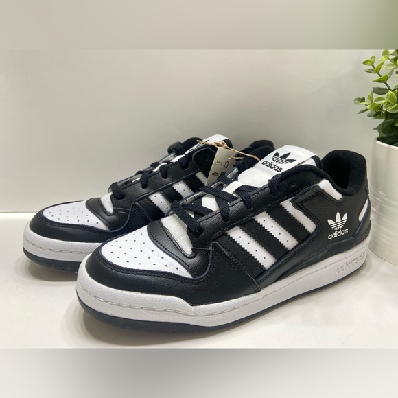 ADIDAS ORIGINALS Forum Low Core Black Cloud White - Picture 2 of 10